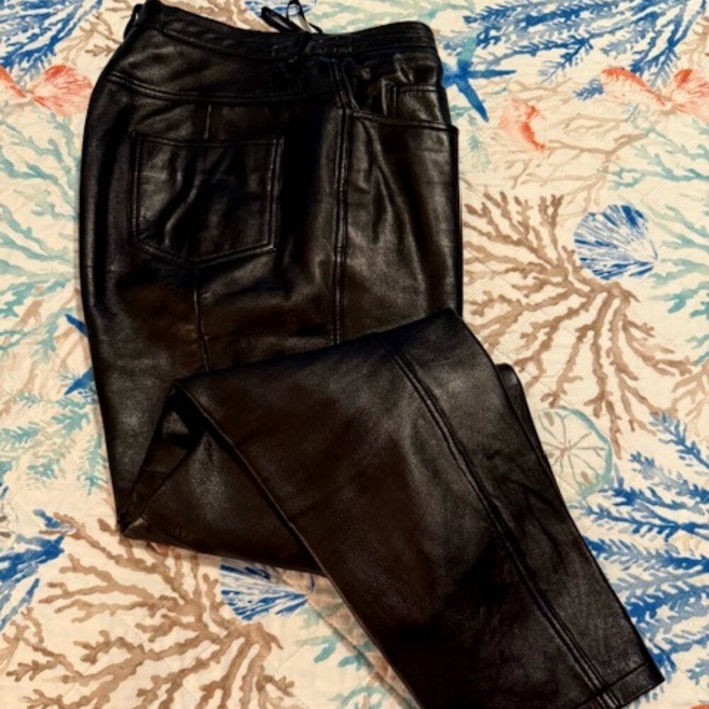 Hugo Buscati Collection - Leather Pants - Black - Size 14P